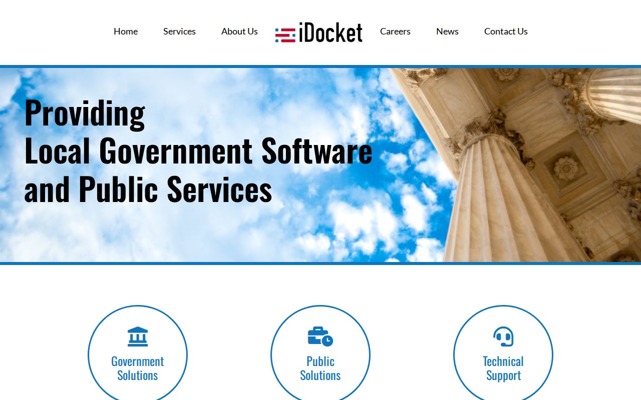 iDocket login and public case search information